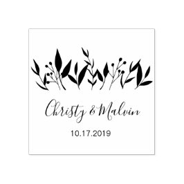 Rustikales Gartenlogo Save the Date Seltenheit Gummistempel