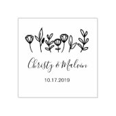 Rustikales Gartenlogo Save the Date Seltenheit Gummistempel (Prägung)