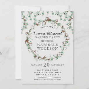 Rustikales Gartenruhestand-Party Einladung