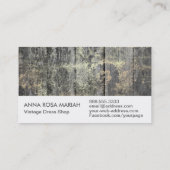 *~* rustikales gealtertes hölzernes schäbiges mit visitenkarte (Rückseite)