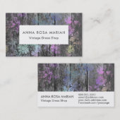 *~* rustikales gealtertes hölzernes schäbiges mit visitenkarte (Vorne/Hinten)