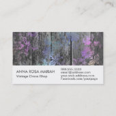 *~* rustikales gealtertes hölzernes schäbiges mit visitenkarte (Rückseite)