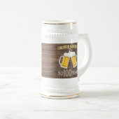 Rustikales Gebet und Bier bis 100 Jahre Bierglas (VorderseiteRechts)