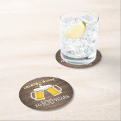 Rustikales Gebet und Bier bis 100 Jahre Runder Pappuntersetzer (Vor Ort)