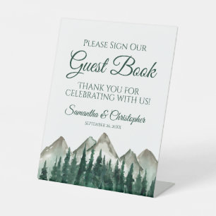 Rustikales Gebirge & Pine Bitte Unterschreiben Sie Sockelschild