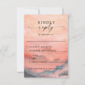 Rustikales Gebirge RSVP Karte (Vorderseite)