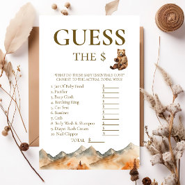 Rustikales Gebirgsbär-Neutral-Baby-Guessing-Game