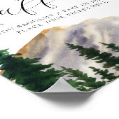 Rustikales Gebirgsschild Poster (Ecke)