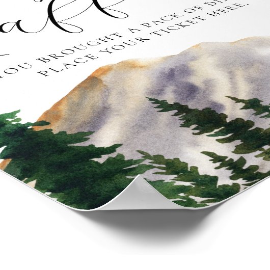 Rustikales Gebirgsschild Poster (Ecke)