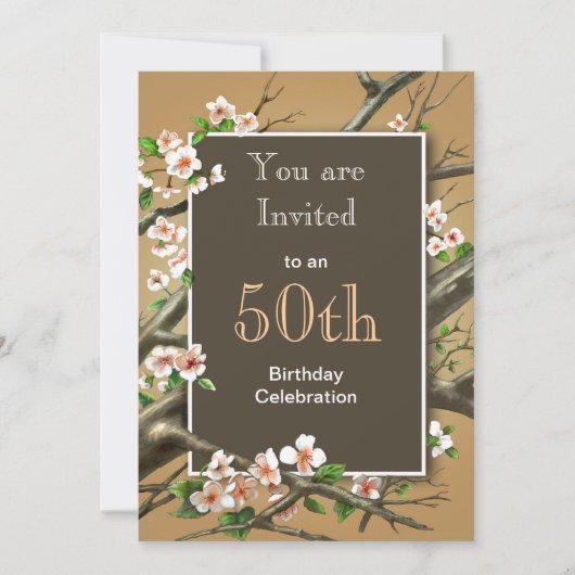 Rustikales Geburtstags-Party Einladung (Vorderseite)