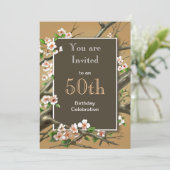 Rustikales Geburtstags-Party Einladung (Stehend Vorderseite)