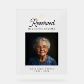 Rustikales Gedenken Hochzeit Akrylus Gedenkzeichen Acrylschild (Vorderseite)