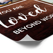 Rustikales Gedenkfest Foto Beerdigung beibehalten Poster (Ecke)