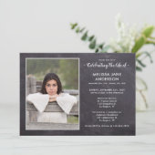 Rustikales Gedenkfest zum Foto der Beerdigung des Einladung (Stehend Vorderseite)