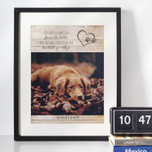 Rustikales Gedenkfoto für Hunde