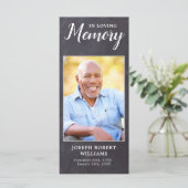 Rustikales Gedenkgedicht Beerdigung Lesezeichen de Menükarte (Stehend Vorderseite)