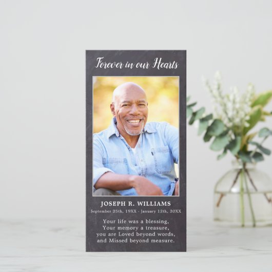 Rustikales Gedenkgedicht Beerdigung Lesezeichen-Ka Dankeskarte (Stehend Vorderseite)