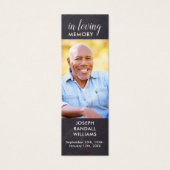 Rustikales Gedenkkartengedicht Beerdigung Lesezeic (Vorderseite)