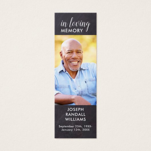 Rustikales Gedenkkartengedicht Beerdigung Lesezeic (Vorderseite)