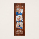 Rustikales Gedenkmal 3 Foto Beerdigung Gebet Lesez (Vorderseite)