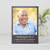 Rustikales Gedenkorden zum Foto der Dienstbeerdigu Programm (Stehend Vorderseite)