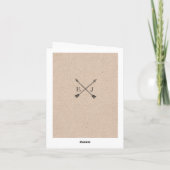 Rustikales gefaltetes Gebirgsbraunes Packpapier Dankeskarte (Rückseite)