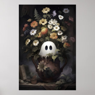 Rustikales Geist-Blumentopf-Porträt Druckbar, Pfla Poster