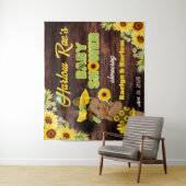 Rustikales Gelbblütenbaby Baby Shower Girl Wandteppich (Beispiel)