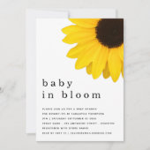 Rustikales Gelbblütenbaby in Blütendusche Einladung (Vorderseite)