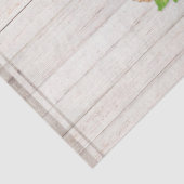 Rustikales Gelbblütenbauernhaus Leaf Grüne Holz Seidenpapier (Ausschnitt)