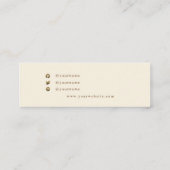 Rustikales Gelbblütenblatt Mini Visitenkarte (Rückseite)