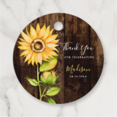 Rustikales Gelbblütenblüten Kindergeburtstag Party Geschenkanhänger (Vorderseite)