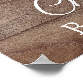 Rustikales Gelbblütendusche Begrüßungszeichen Poster (Ecke)