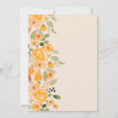 Rustikales, gelbblütenfarbenes Brautparty Einladung (Rückseite)