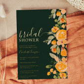 Rustikales, gelbblütenfarbenes Brautparty Folieneinladung