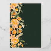 Rustikales, gelbblütenfarbenes Brautparty Folieneinladung (Rückseite)