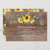 Rustikales Gelbblütenfest Probe Abendessen Einladung (Vorne/Hinten)