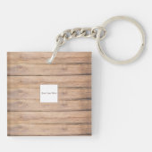 Rustikales Gelbblütengeschäft Schlüsselanhänger (Rückseite)