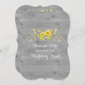 Rustikales Gelbblütenholz VW Wiedereröffnung Einla Einladung (Vorne/Hinten)