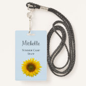 Rustikales Gelbblütensträucher - Sommerkollektoren Ausweis (Rückseite mit Schlüsselband)