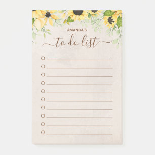 Rustikales Gelbblütenwasser Post-it Klebezettel