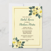 Rustikales Gelbes Brautparty Einladung (Vorderseite)