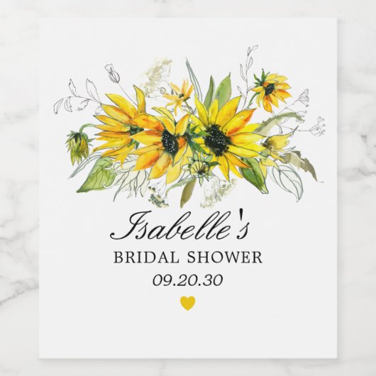 Rustikales Gelbes Brautparty Weinetikett (Einzelnes Label)