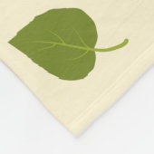 Rustikales, gelbes, grünes Leaf-Script Monogramm Fleecedecke (Ecke)