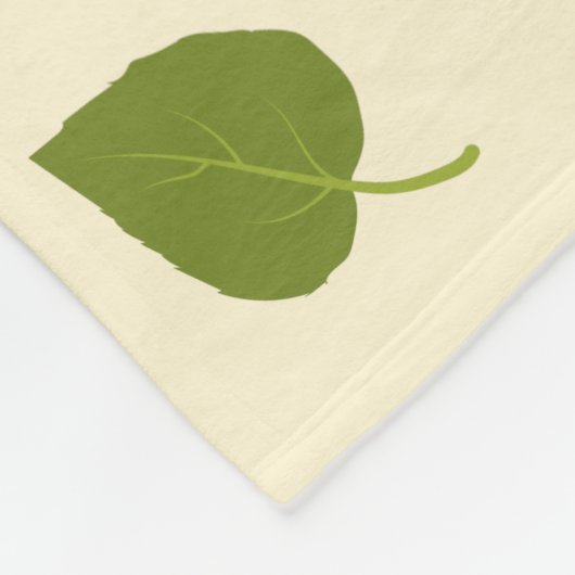 Rustikales, gelbes, grünes Leaf-Script Monogramm Fleecedecke (Ecke)