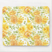 Rustikales, gelbes Rosenmuster Mousepad (Vorne)