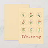 Rustikales Gelbes Vintages Daffodien Blossom Colla Dankeskarte (Vorne/Hinten)