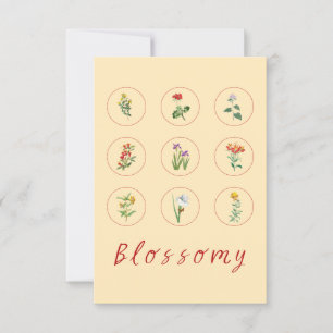 Rustikales Gelbes Vintages Daffodien Blossom Colla Dankeskarte