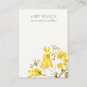 Rustikales Gelbes Wildblume Blankschmuck-Display Visitenkarte (Vorderseite)