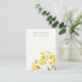 Rustikales Gelbes Wildblume Blankschmuck-Display Visitenkarte (Stehend Vorderseite)